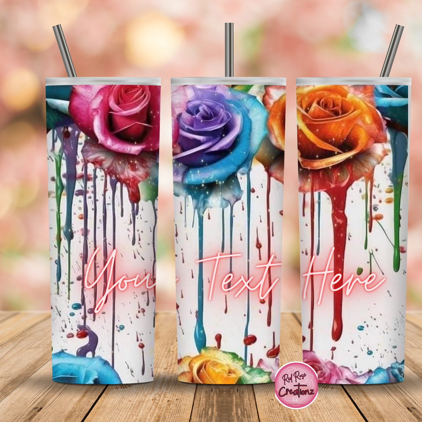 Colorful Flowers with Pain Drip