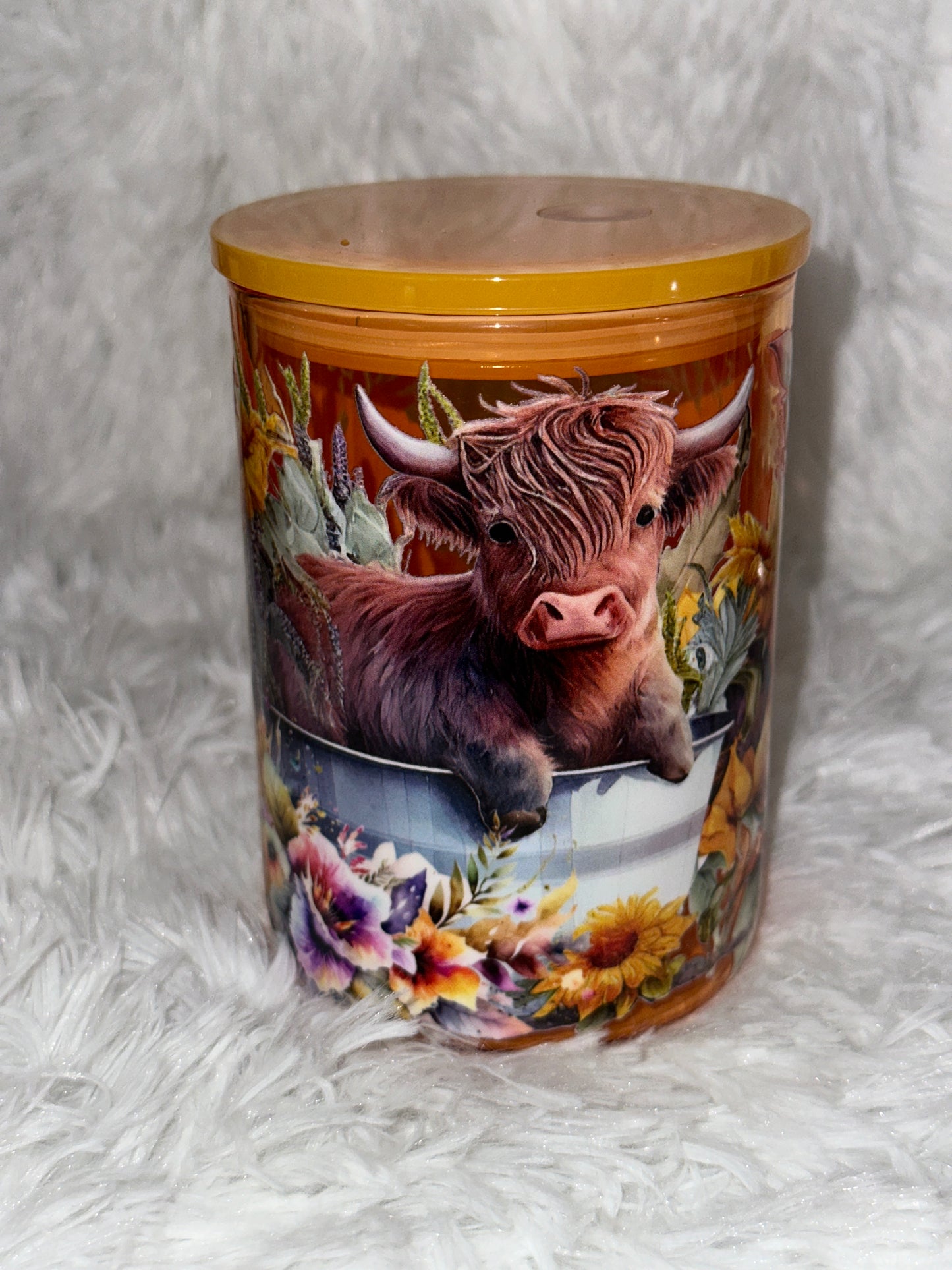 Baby Cow with Flowers