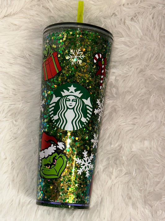 Grinch Snow globe Tumbler