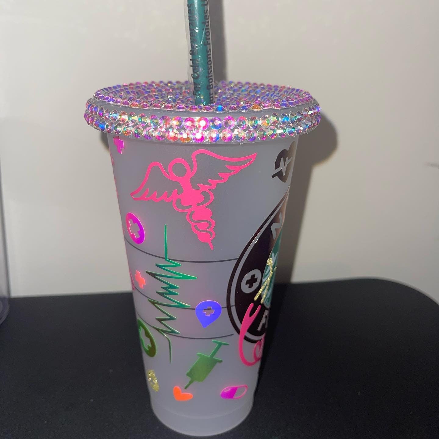 Nurse Fuel Starbucks Venti Cup With Bling Lid