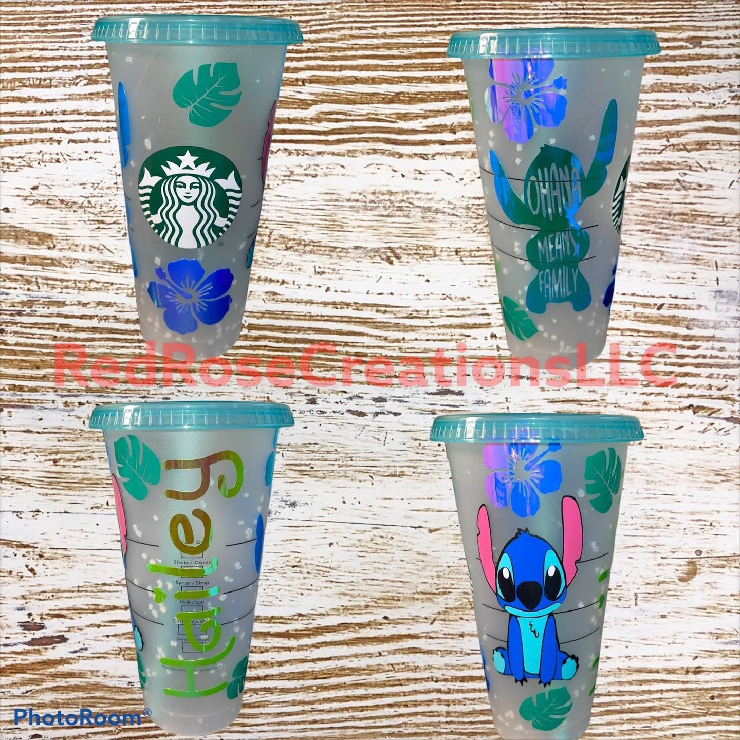 Stitch Starbucks Venti Cup W/ Lid and Straw *Custom*