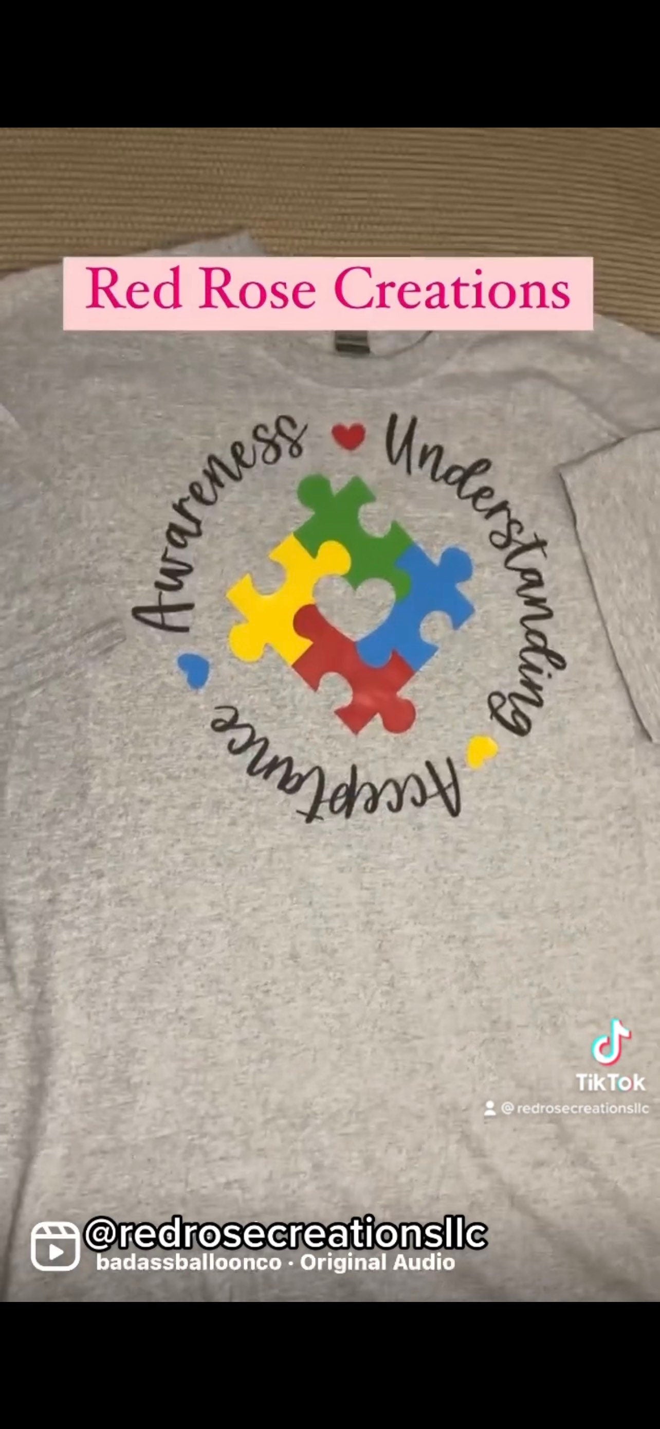 Autism Awareness Tshirt / acceptance/ understanding / puzzle pieces